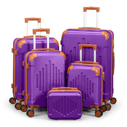 Hard Shell Luggage Set 3 4 5 Piece ABS Suitcase Set with 360° Spinner Wheels Expandable Lightweight Hardside 12 16 20 24 28 Inch 7 Colour Combinations UK