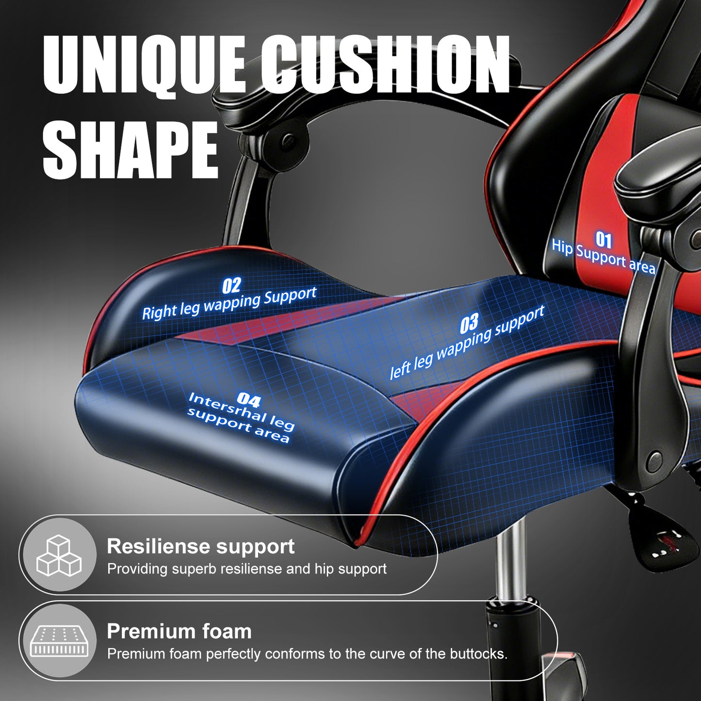 Ergonomic Design Gaming Chair with Adjustable Headrest And Lumbar Support, Office Desk Chair, Gift for Boyfriend
