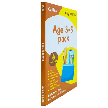 Collins Easy Learning Preschool 6-Book Collection Set for Ages 3–5: Perfect for Home Learning (ABC, Numbers, Starting School, Starting School Workbook, Shapes, Colors & Patterns, Reading & Rhyme)