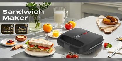SUPERLEX Sandwich Maker 750W 4 Slice Toastie Toaster with Cool Touch Handle And Non-Stick Plates with Automatic Temperature Control for Perfect Panini Press And Grilled Cheese