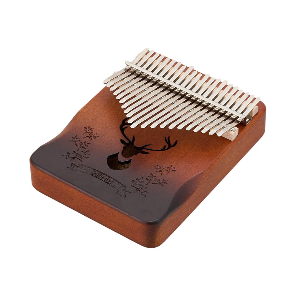 21-Key Thumb Piano Kalimba - Wooden Thumb Piano with Tuning Hammer & Accessories, Portable Acoustic Instrument - Perfect Beginner Gift for Stress Relief & Learning, Fun Instrument for Parties And Gatherings