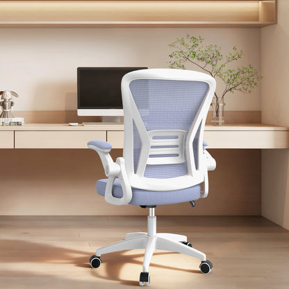 GartistGo Office Chair Ergonomic Desk with 90° Flip-up Armrest Lumbar Support, Height Adjustable Chair, Executive Swivel Computer Padded Seat Cushion for Home/Office
