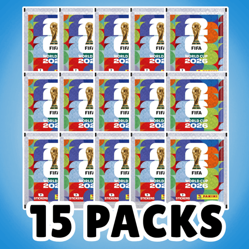15x FIFA World Cup 2026 Sticker Bags – 7 Stickers per Bag – Total of 105 Stickers