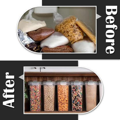 AEX Airtight Food Storage Containers – BPA-Free Plastic Food Storage Containers with 4-Way Lock Lids, Leakproof Dry Food Storage for Cereal, Flour, Sugar & Pasta Stackable Pantry Containers Set Options