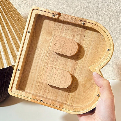 1 unique 18cm*18cm wooden letter jar - 26 creative A-Z letter storage containers, transparent design, birthday gift idea, home decoration, best friend gift, and functional holiday present.