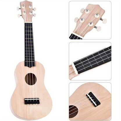 DIY Ukulele Kit – Build Your Own 4-String Ukulele from Scratch | Basswood Craft Kit for Teens & Adults | Beginner-Friendly Music Gift & Creative Activity