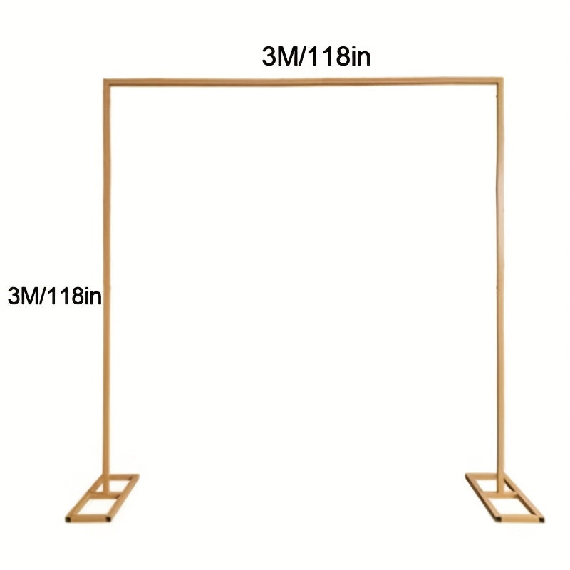 3x3m Gold Wedding Backdrop Stand – Adjustable Metal Pipe Background Frame for Weddings, Parties & Photo Booths | Free UK Delivery