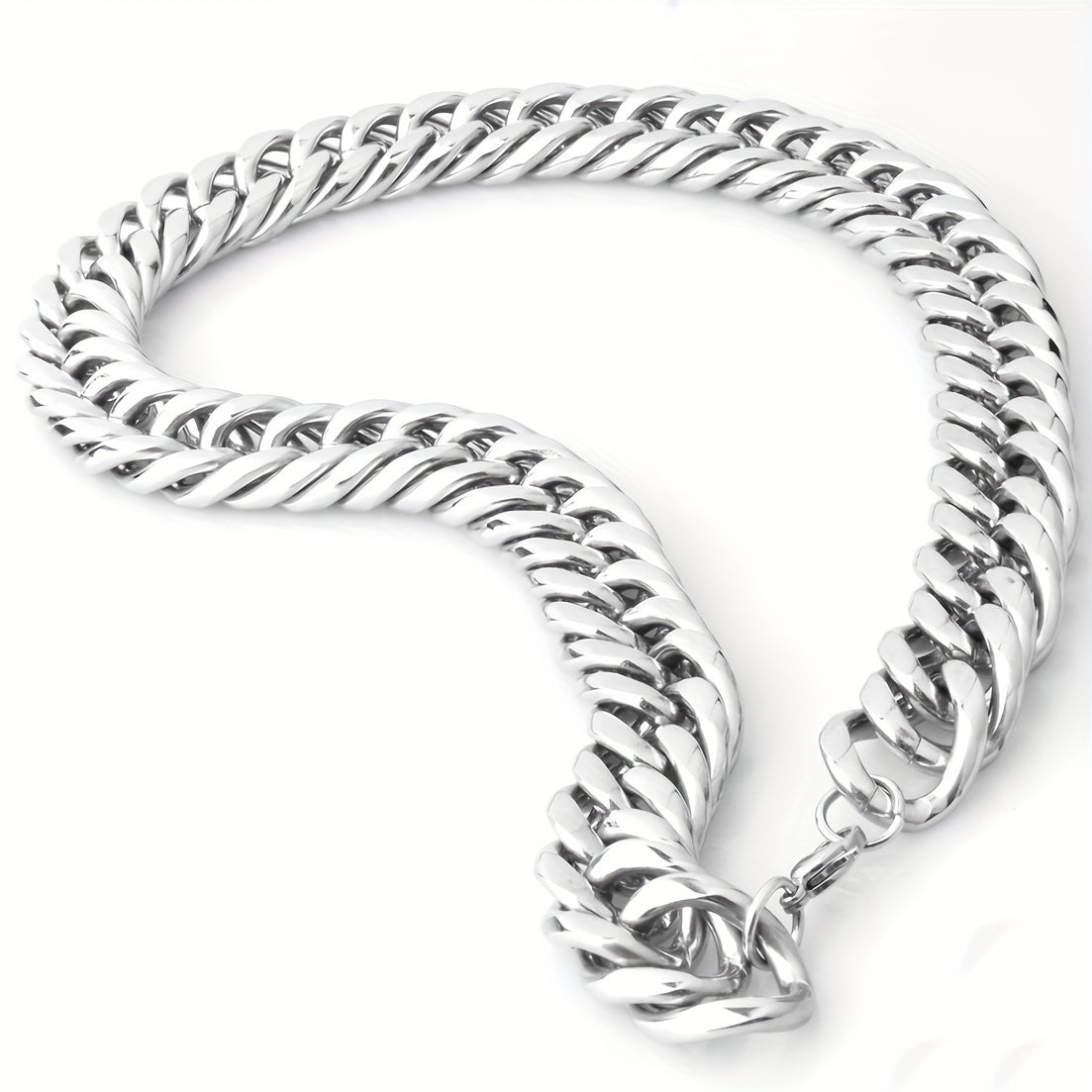 19Mm High Quality 316 316 Stainless Steel Heavy Necklace Men'S Curb Cuban Chain Necklace