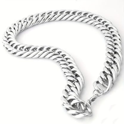 19Mm High Quality 316 316 Stainless Steel Heavy Necklace Men'S Curb Cuban Chain Necklace