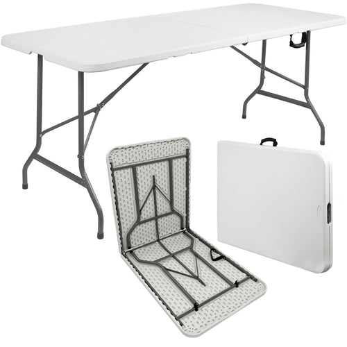 6ft Folding Trestle Table Heavy Duty Trestle Picnic Garden Table Outdoor Indoor Wedding Desk Portable