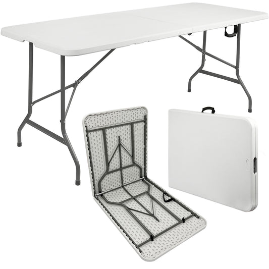 6ft Folding Trestle Table Heavy Duty Trestle Picnic Garden Table Outdoor Indoor Wedding Desk Portable