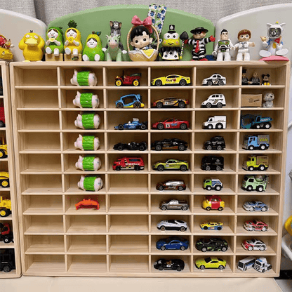 1pc Wooden Toy Car Model Rack, Wall-mounted Storage Organizer, Multi-purpose Wooden Storage Rack, Collectible Transparent Display Rack Suitable for Displaying Die-cast Racing Models, Home Decoration Display Cabinets | Multi-layer Rack, Car Decoration
