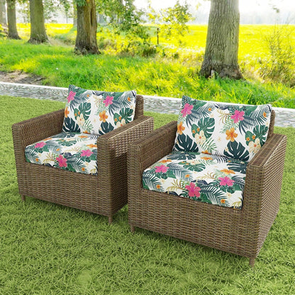 1/2/3-Seat Forest Sofa Cushion Cover Suitable for Patio, Outdoor Elastic Thick Flannel Sofa Cover with Four Seasons Printing, Elastic Closure & Suitable for Furniture for, Deck, Balcony Cushion