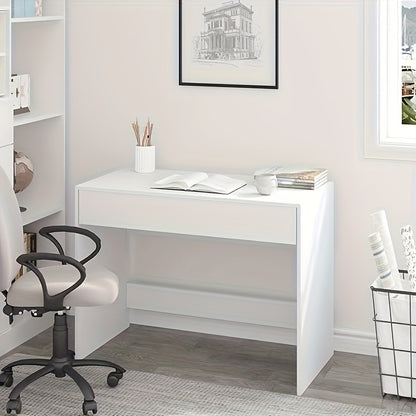 1pc Desk, Computer Desk, Multi-function Desk, Writing Desk, Home Desk With Storage Space, Perfect As Bedroom Dresser, Simple Atmosphere, White