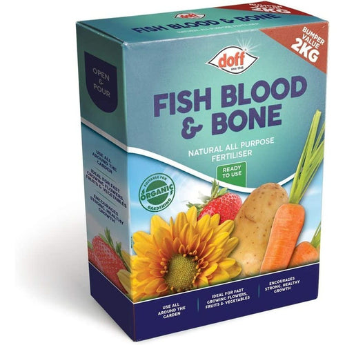 Doff Fish Blood And Bone Fertilizer 2kg Natural Organic Plant Food High Nutrient Formula For Healthy Growth