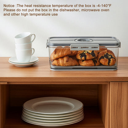 1pc Bread Box, Countertop Airtight Loaf Bread Storage Container With Lid, Portable And Leak Proof Food Sealed Box, For Bread, Toast, Fruit And Vegetable, Kitchen Organizers And Storage, Kitchen Accessories (30.5 cm × 15.75 cm × 15.5 cm)