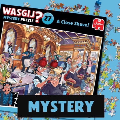Wasgij Mystery 27, A Close Shave - Unique 1000 Piece Jigsaw Puzzles - Colourful, Challenging & Brainteasing 1000 Pcs Jigsaw Puzzle - Jumbo