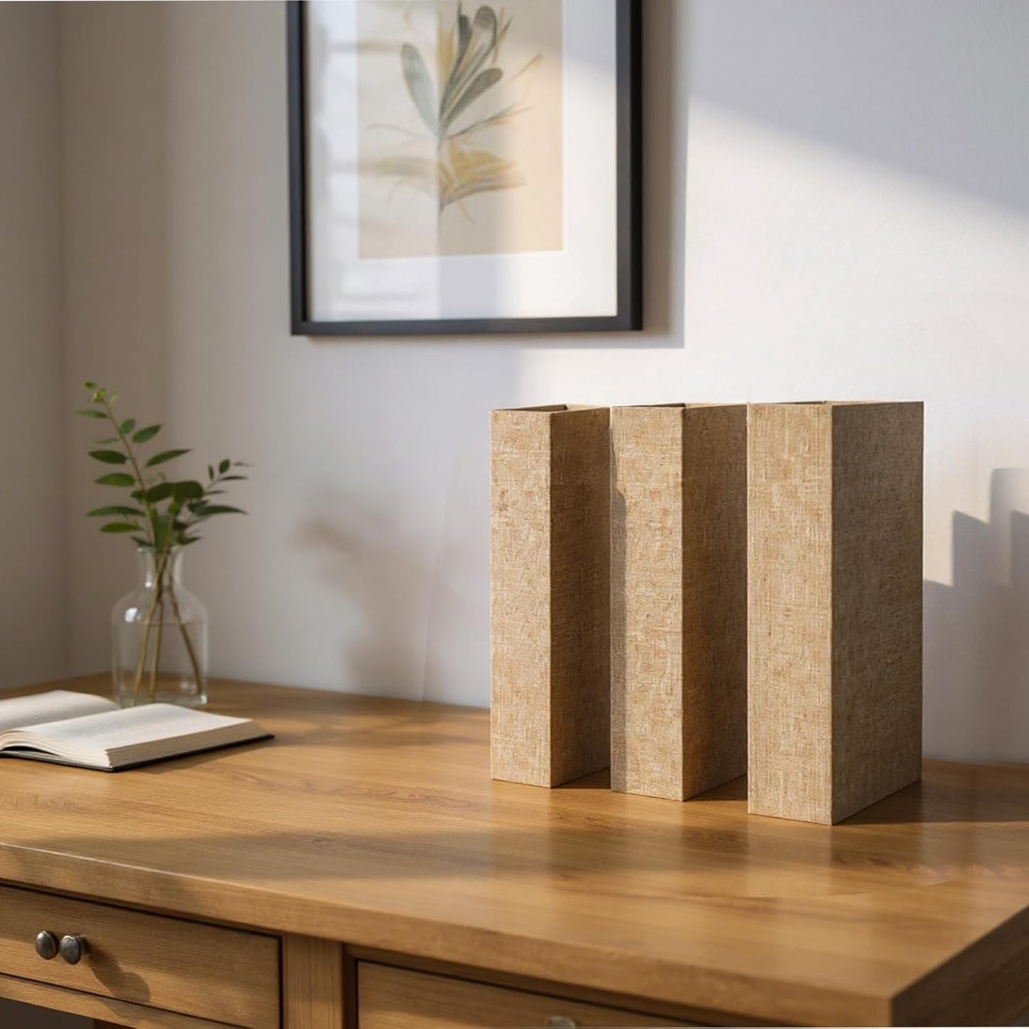 3pcs Decorative Book Boxes Set, Modern Faux Books for Home Decor, Hardcover Storage Boxes for Bookshelf, Coffee Table & Office Decoration