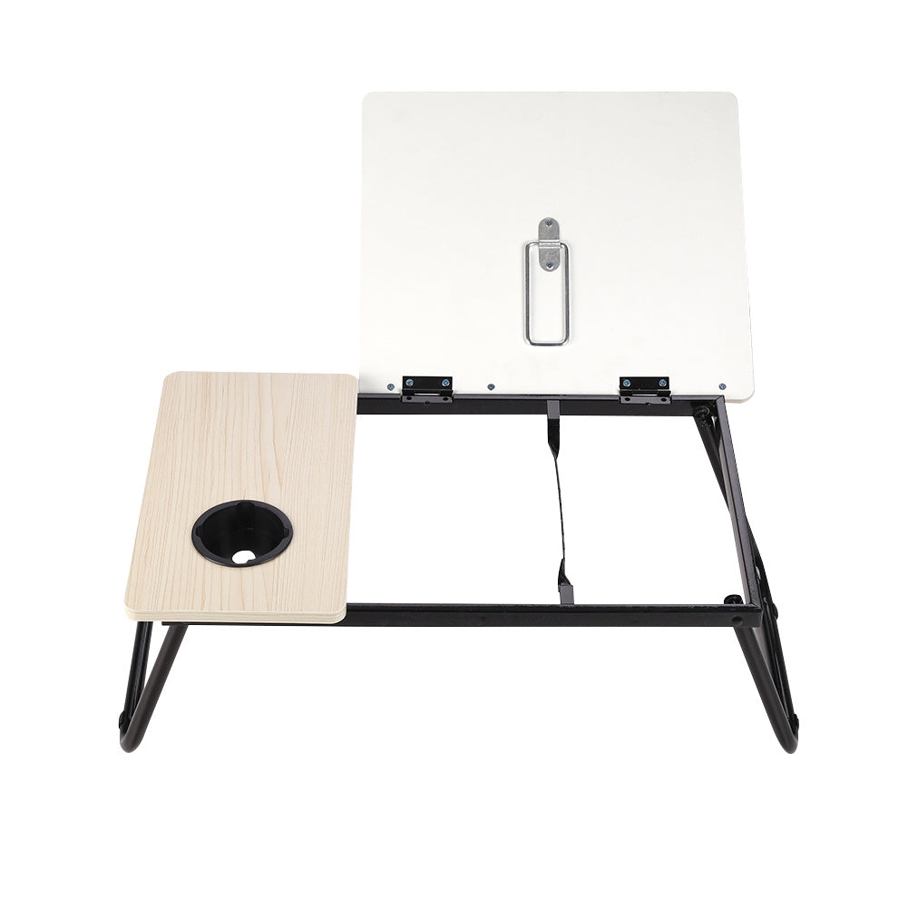 Laptop Computer Desk Portable Foldable Notebook Table Tablet Stand 5-Position Adjustable Tilt Height Over Sofa Tables With Cup Holder Bed Table Lazy Desk Reading Study Desk Breakfast Tray Knee Table 23.05*12.8*9.45 Inches