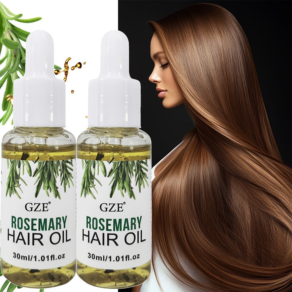 GZE Rosemary Oil for Hair 2 pack Rosemary Scalp Hair Oil, All Type & Texture | Straight, Waves & Chemically Hairs Strengthens