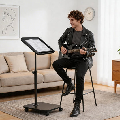 Foldable height adjustable with wheels, side table, 360 ° rotating laptop stand, small-sized home computer desk