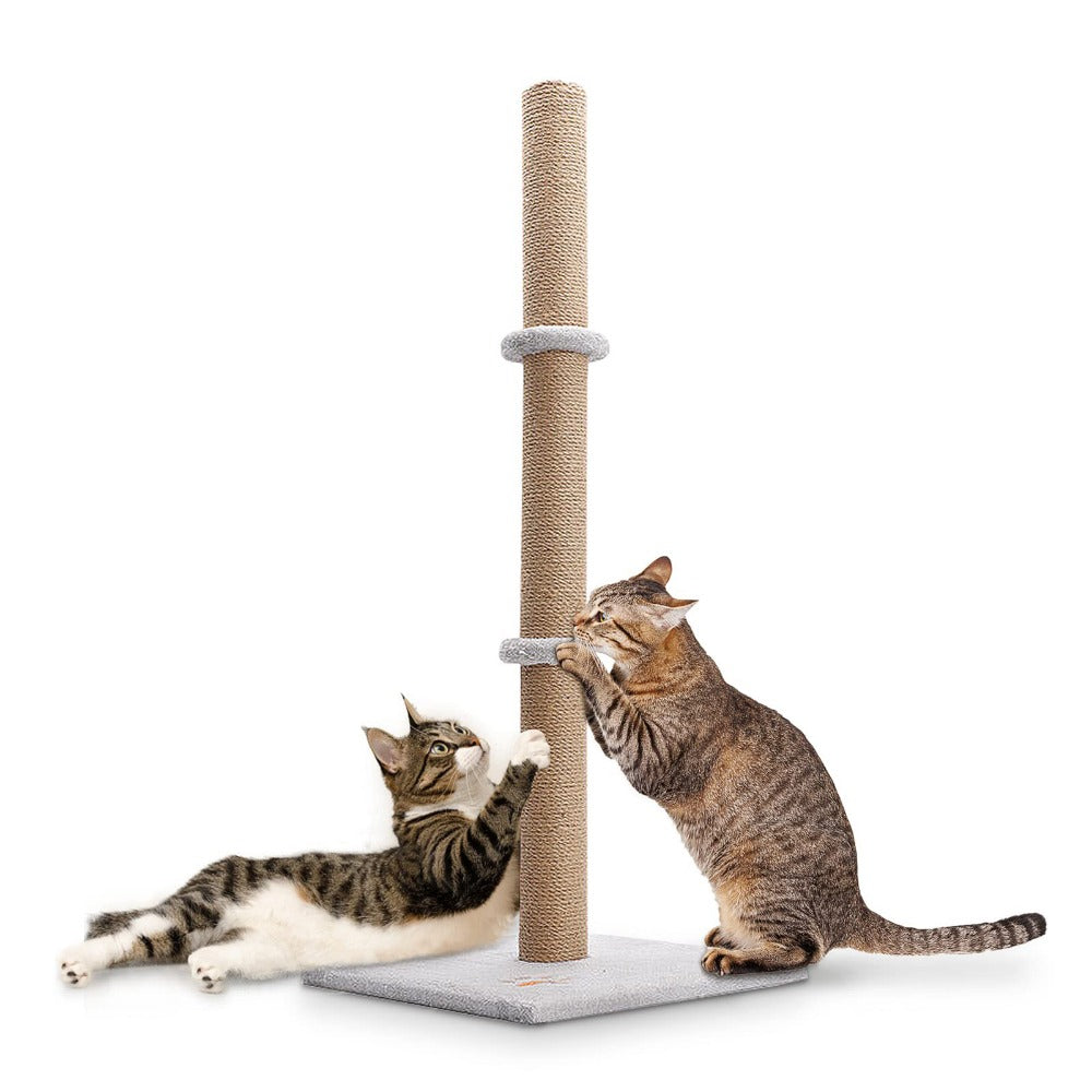 Cat Scratching Post 89 Cm Vertical Cat Tree For Pet Cats Climbing Frame With Soft Plush Carpet-Covered Base And Sisal Pole For Pet Cats