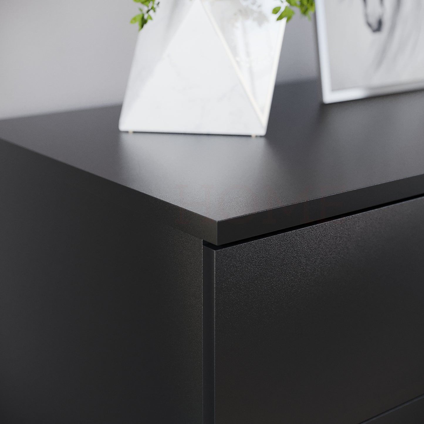 Chest of Drawers, 5 Drawers Chest of Drawers Dresser With Metal Handles and Runners Unique Anti-Bowing Drawer Support Spacious Bedroom Furniture, Available in White, Black, Grey, Pine Storage Furniture