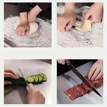 1pc of 304 Stainless Steel Cutting Board, Cutting Board with Folded Edges, Stainless Steel Cooked Food Board, Household Kitchen Kneading Board, Kitchen Supplies, Rolling Board, Multifunctional Cutting Board, Essential for Kitchen