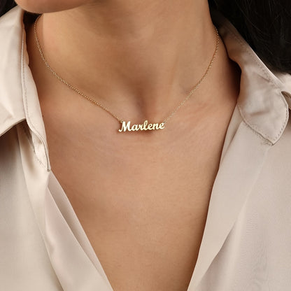 Custom Minimalist Name Necklace, Personalized Stainless Steel Exquisite Necklace, Optional Font Style Necklace, Popular Women'S Jewelry, English Solely