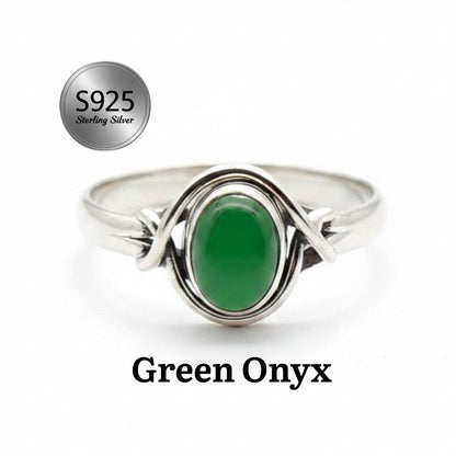 925 Sterling Silver Natural Gemstone Designer Ring~ Natural Gemstone Ring ~ Amethyst, Labradorite, Rainbow Moonstone, Carnelian, Malachite, Gift For Birthday