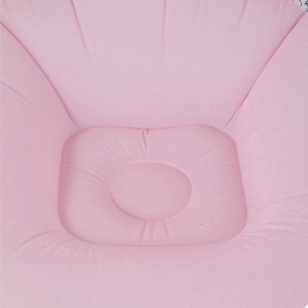 Multicoloured Spherical Outdoor Inflatable Sofa in PVC Material. Lightweight and Portable Home Sofa with Manual Air Pump. Suitable for Living Rooms, Patios, Camping, and Gardens.