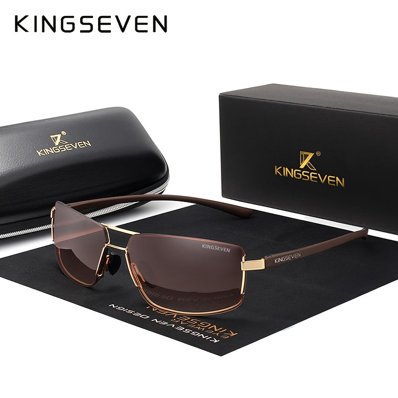 KINGSEVEN Brand Design Classic Square Frame Polarized Glasses for Men Women Driving Eyewear
