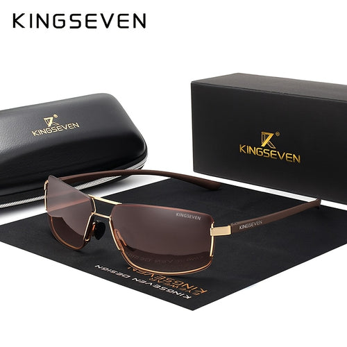 KINGSEVEN Brand Design Classic Square Frame Polarized Glasses for Men Women Driving Eyewear