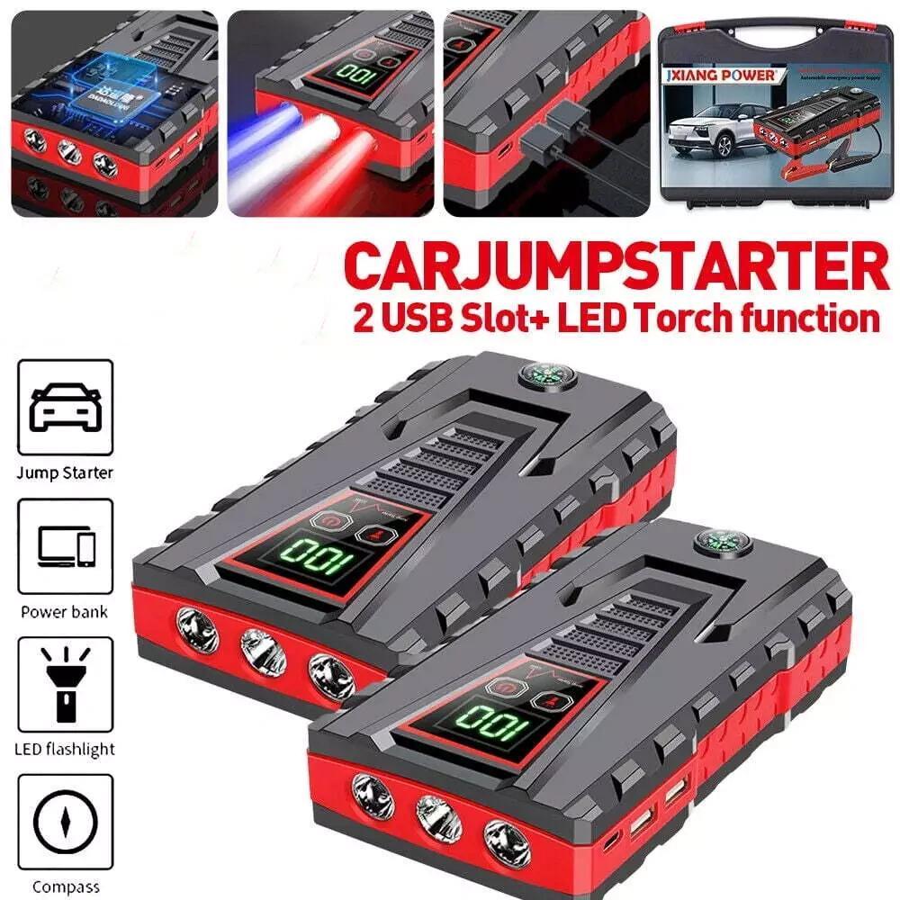 Car Jump Starter - Jump Starter Battery Pack for Up to 5.0L Gas and 3.0L Diesel Engines, Portable 12V Jump Box with USB Ports, LCD Display and LED Light As Gift for Husband, Wife and Friends