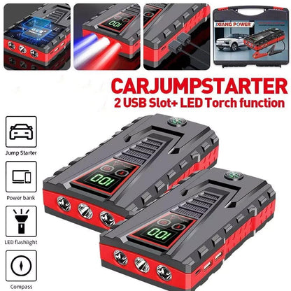 Car Jump Starter - Jump Starter Battery Pack for Up to 5.0L Gas and 3.0L Diesel Engines, Portable 12V Jump Box with USB Ports, LCD Display and LED Light As Gift for Husband, Wife and Friends