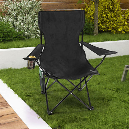Taylor & Brown Set of 2 Lightweight Folding Camp Chair - Portable Chairs with Cup Holder, Side Pocket and Bag Perfect for Camping, Festivals, Garden, Fishing, Beach and BBQs, Camping Chair