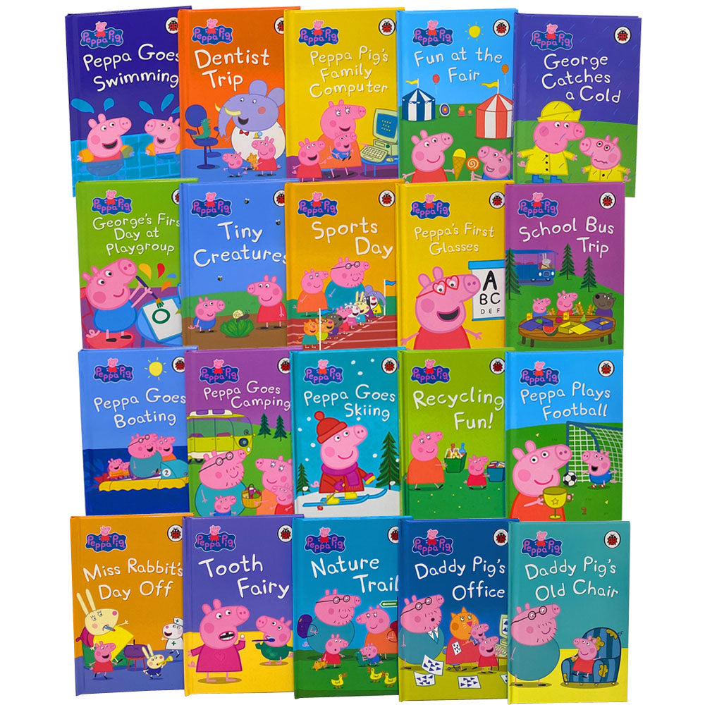 Peppa Bedtime Box of Books 20 Stories Ladybird Collection Box Set, Peppa Goes Swimming...