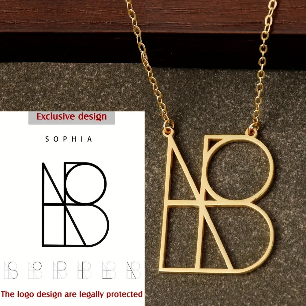 Personalized Stainless Steel Name Necklace, Custom Name Pendant, Unique Creative Gift for Holidays and Thanksgiving