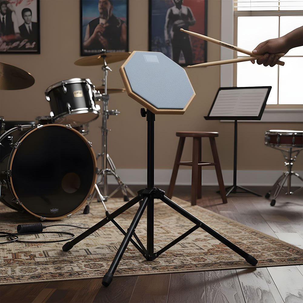 7.87-inch Mute Drum Practice Pad Set with Drum Pad and Portable Bag, Suitable for Drummers' Rehearsals and Beginner Practice