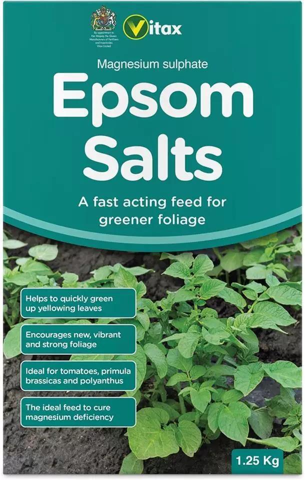 Vitax Epsom Salts 1.25kg – Magnesium Sulphate for Garden Use | Soil Additive for Plants, Shrubs & Vegetables