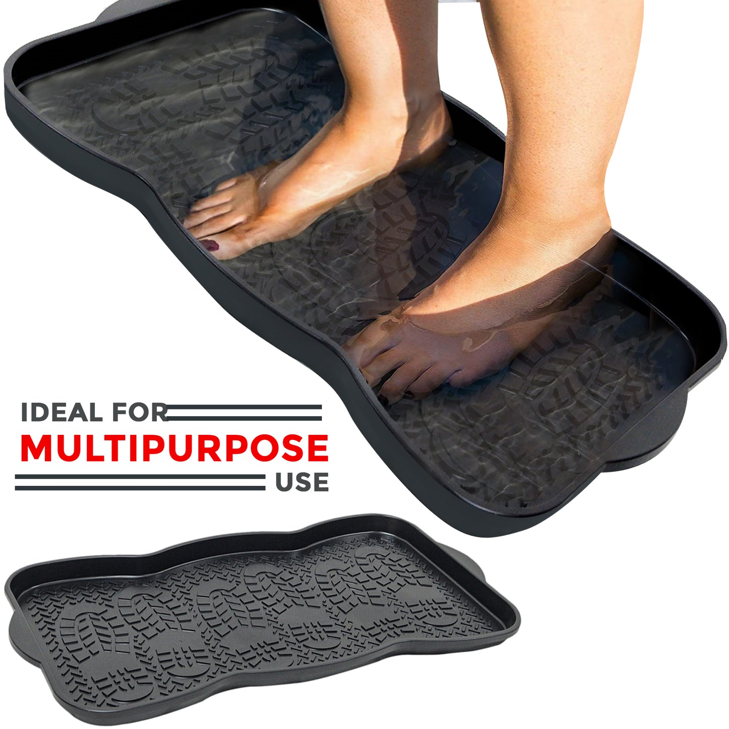 Shoes Tray, Boot Plastic Tray, Multipurpose Non Slip Design Foot Bath Tray, Shoe Drip Tray for Rain Boots, Waterproof Drip Trays Indoor & Outdoor/Garden