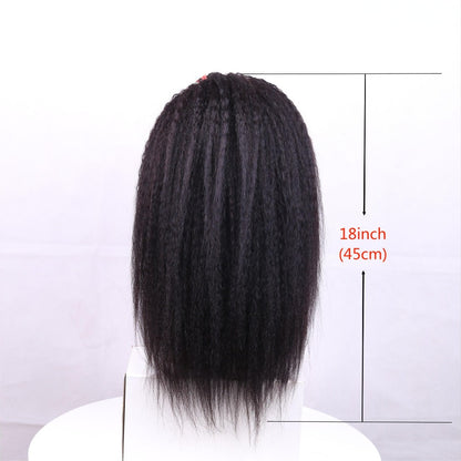 Kinky Straight Human Hair Wig 4x4 HD Lace 180% Density – Glueless Wear & Go, Pre-Cut Pre-Plucked Natural Hairline Lace Closure Wig for Women, Breathable Cap, Multiple Lengths