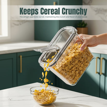 Kichly Cereal Dispenser & Storage Container for Kitchen & Pantry – Air Sealed Kitchen Organizers and Storage Box - Plastic – Dry Food Organizer