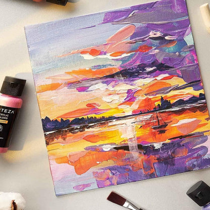 10pcs 20x20cm Blank Artist Canvas Art Board Plain Painting Stretched Framed for Painting Enthusiast