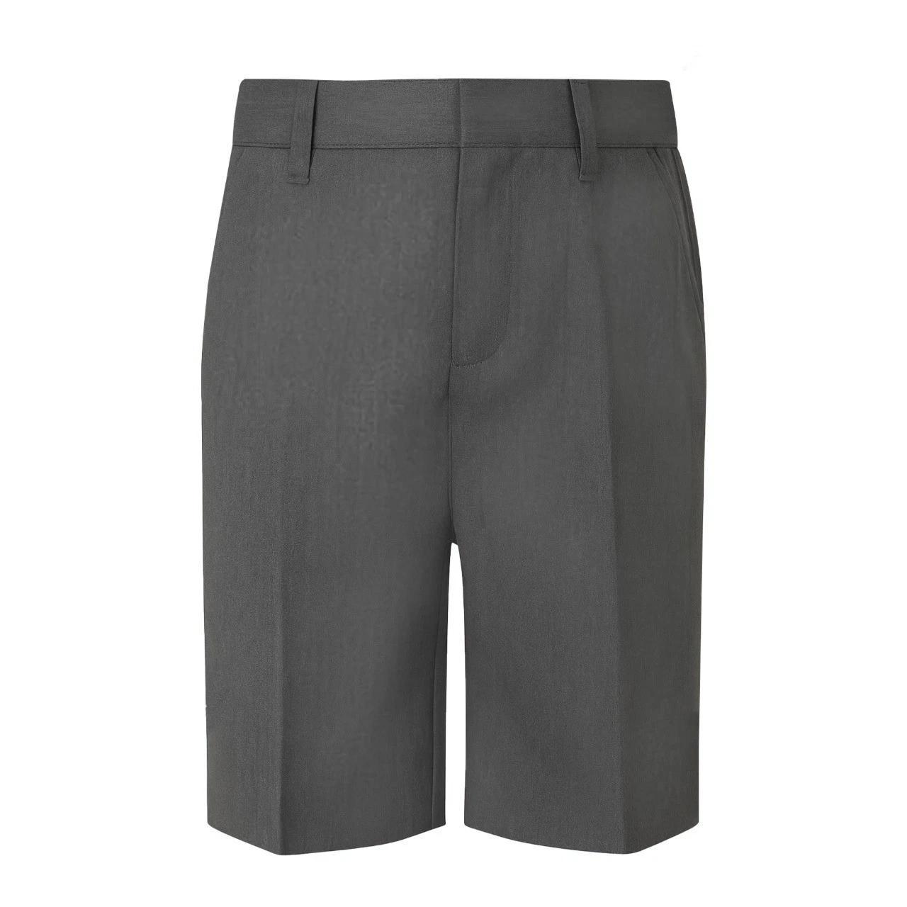 Boys School Adjust Waist Uniform Short Pants Grey 2 to 14 Years Pocket
