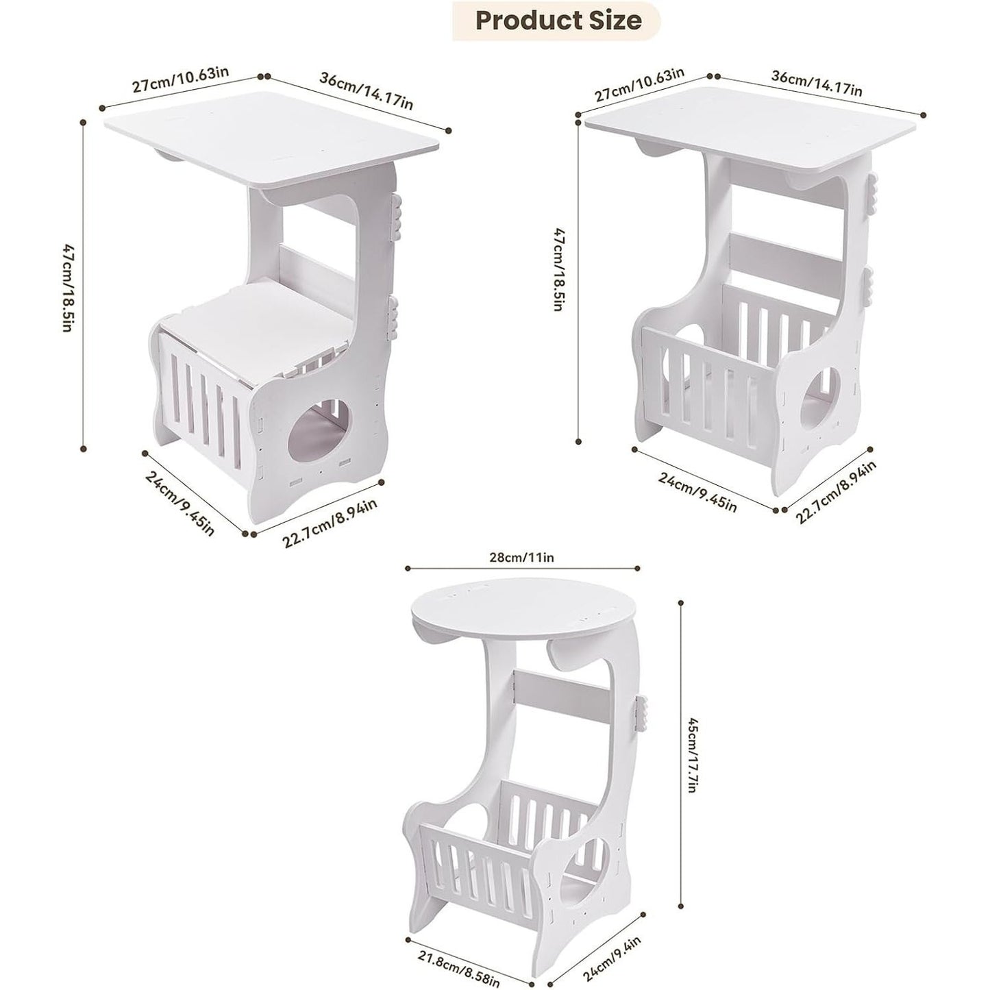 Bedside Tables Bedside Drawers Cabinet Side End Table Nightstand Storage Organizer Home Stand for Home Bedroom