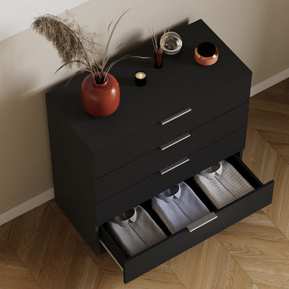 Vida Designs Trega 4 Drawer Chest of Drawers Space-Saving Storage Smooth Glide Drawers Bedroom Furniture