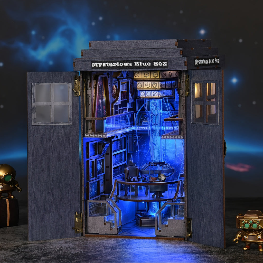 DIY Booknook Kit Miniature Dollhouse 3D Wooden Puzzle - Mysterious Magic Box Wood Craft | Challenging Build for Adults & Teens | Christmas Birthday Gift