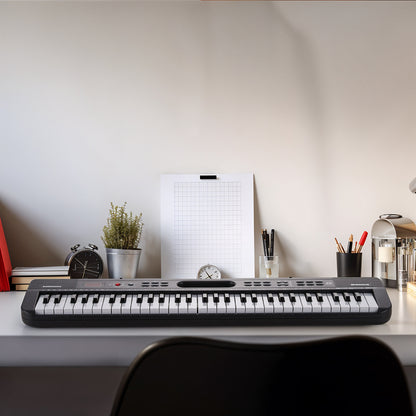61-Key Multifunctional Portable Entertainment Keyboard Suitable for Beginners with Preset/60 Demo Songs 200 Tones 200 Rhythms Percussion Instruments Ideal Music Gift for Christmas Halloween Thanksgiving
