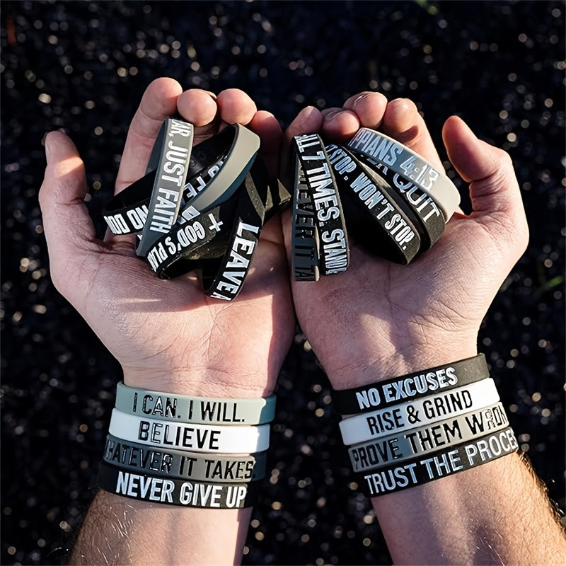 New Hot-Selling 25pcs Silicone Wristbands with Heart Patterns, Customizable with Your Own Text, Unisex Bracelets for Holidays or Daily Wear, Lightweight Wristbands, Suitable for Weddings, Birthdays, Corporate Events, Christmas, Earth Day
